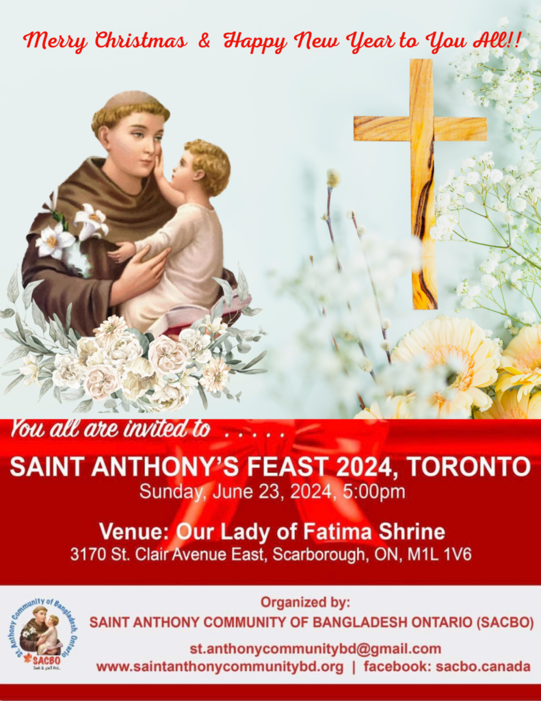 Feast 2024 Saint Anthony Community of Bangladesh Ontario